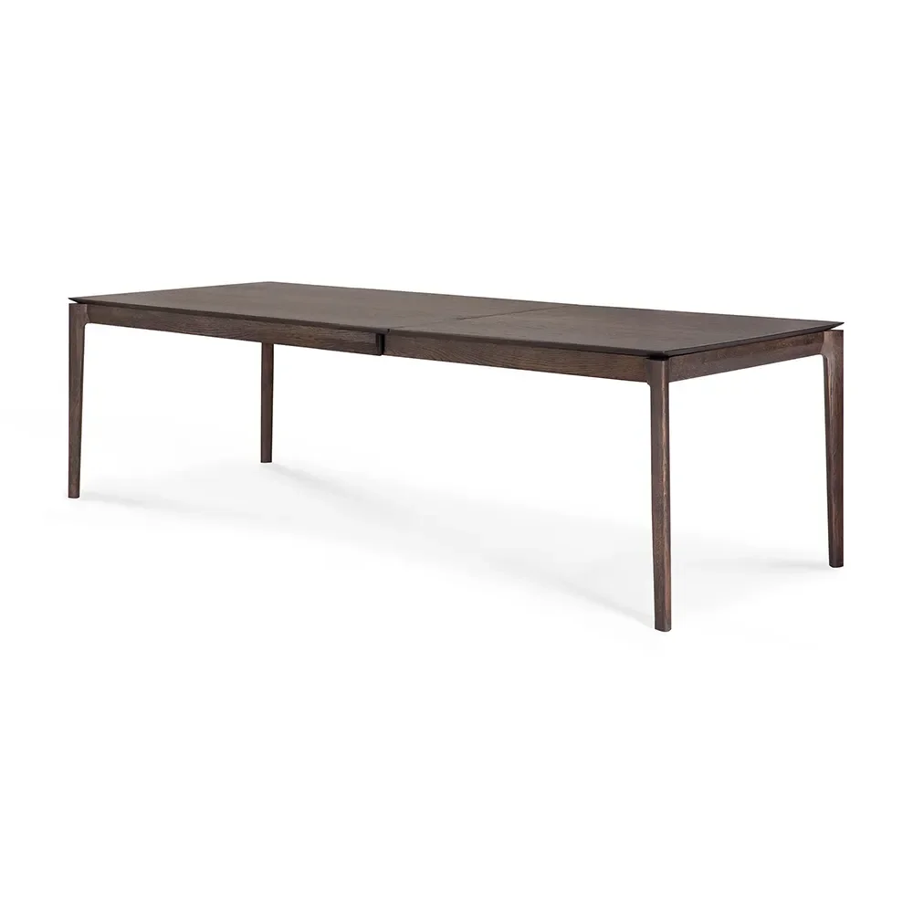 Bok Spisebord 100x180-280 cm Brunlakeret eg