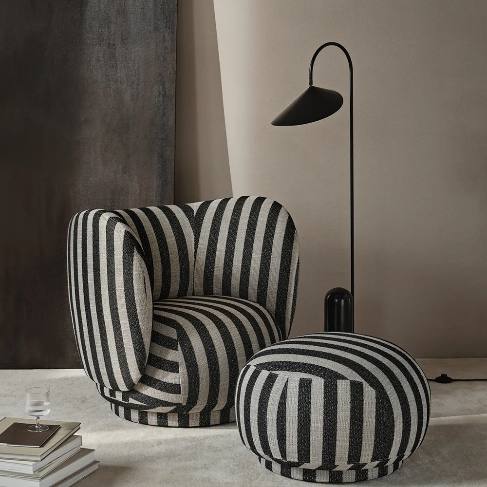 Rico Lounge lænestol Louisiana - Sand/Black