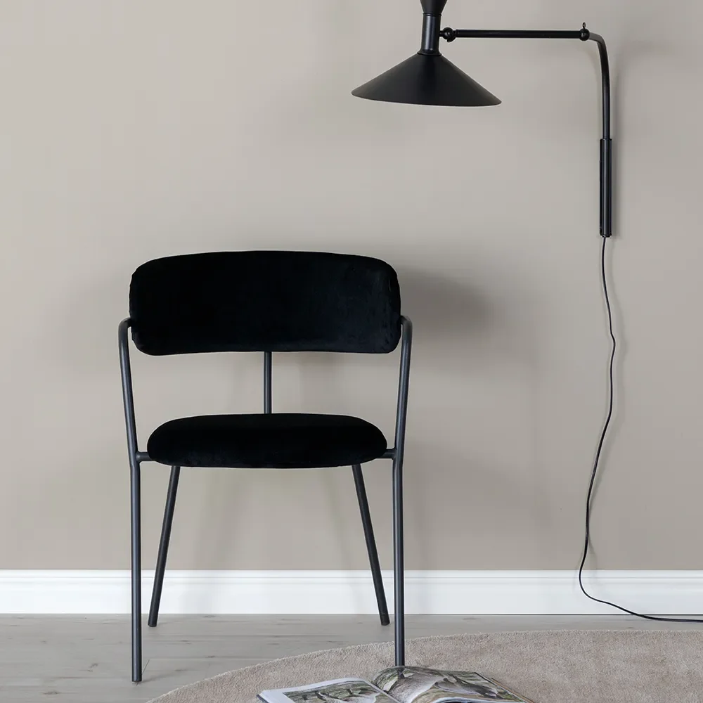 Arrow spisebordsstol sort 2-pak