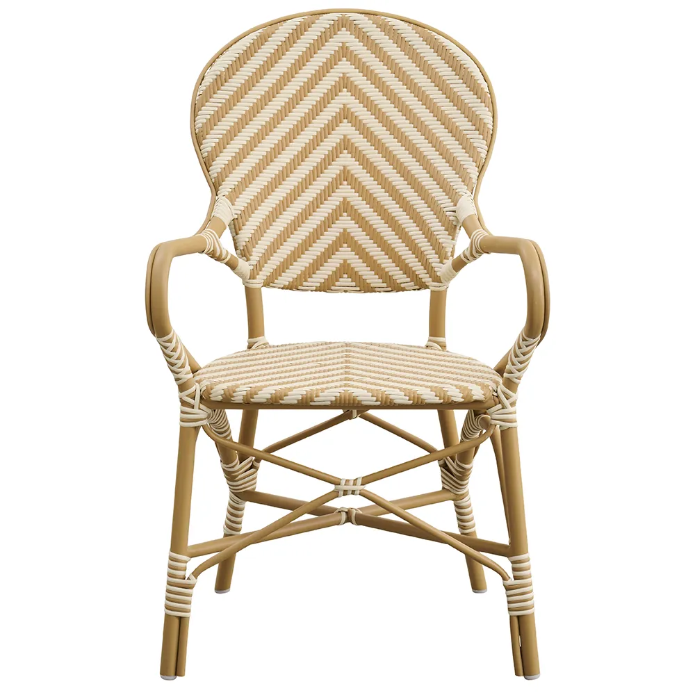 Isabell outdoor Stol med armlæn ivory/honey
