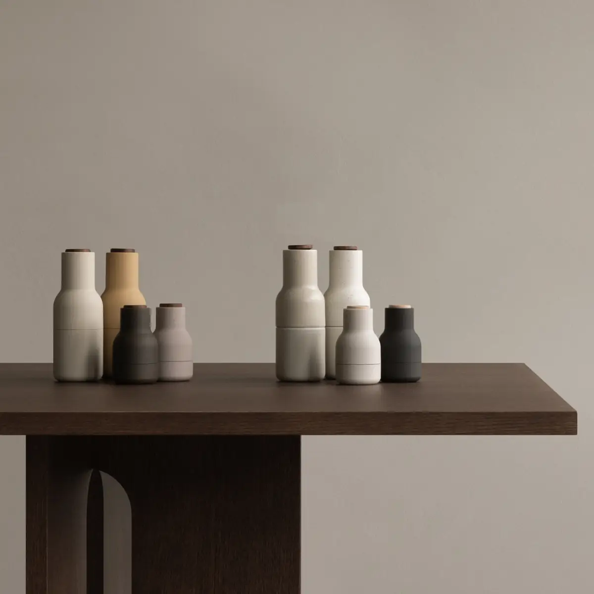Bottle Grinder 2-pak Lille - Jagtgrøn, Beige / Valnød