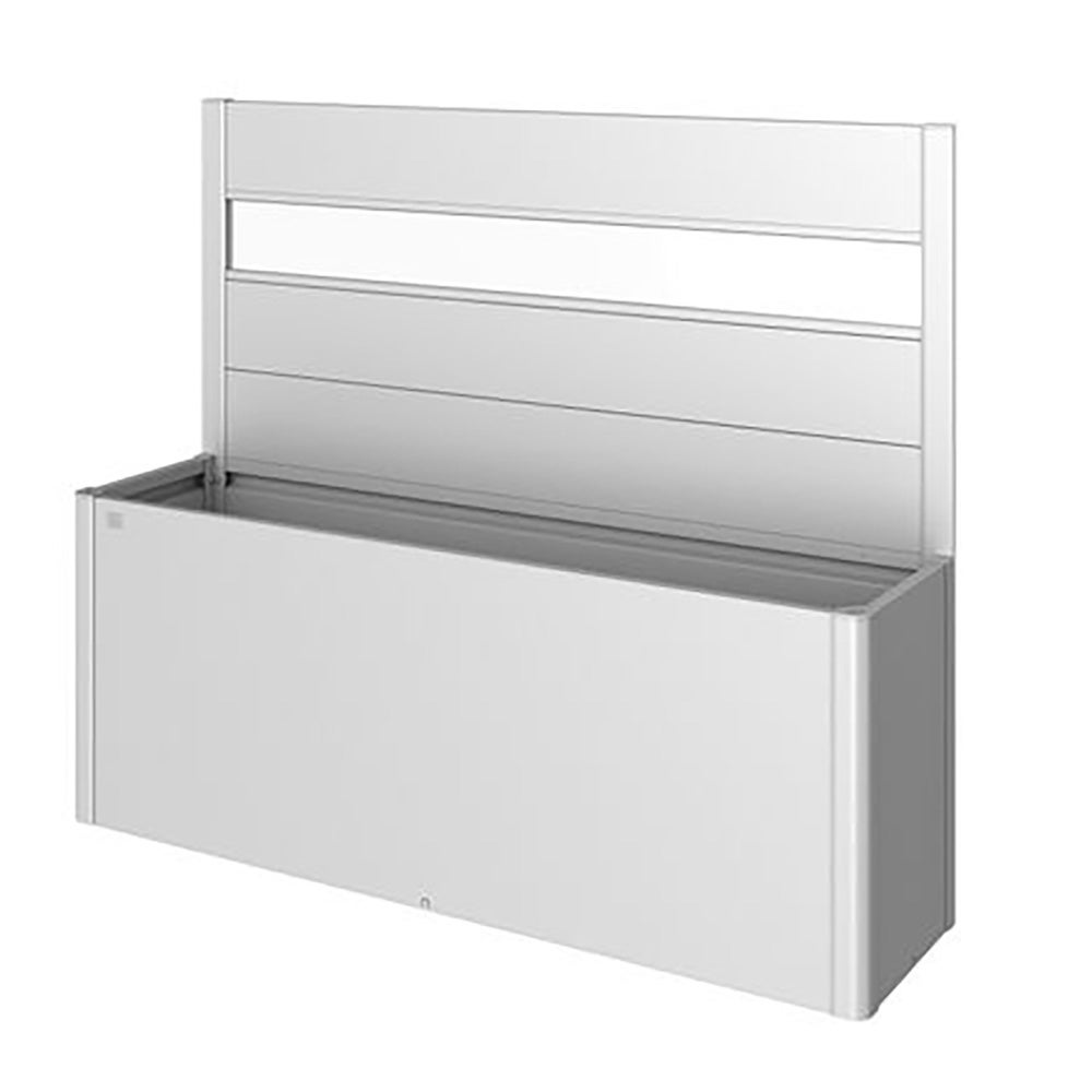 Skærm til plantebed 4x1 m med akrylglas metallic