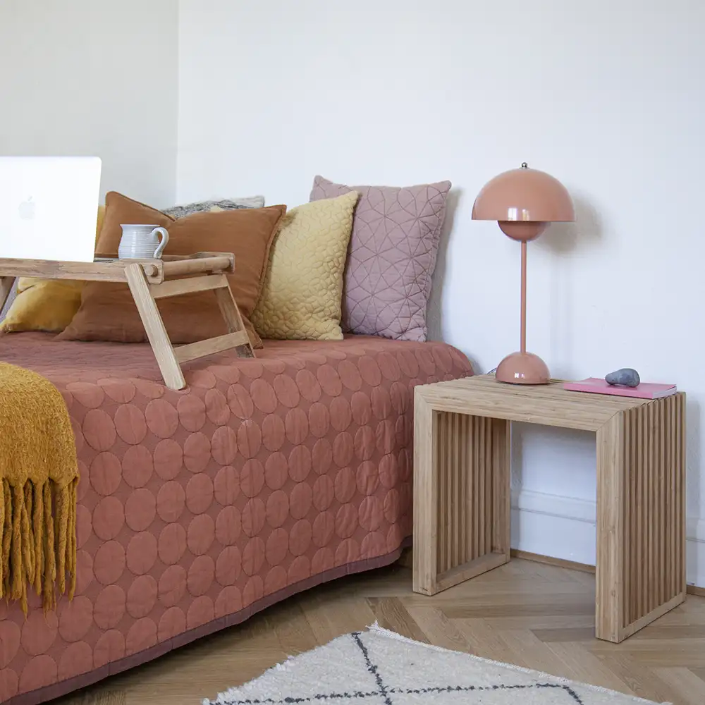 Rib Skammel/Sidebord Bambus