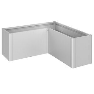 Belvedere plantebed midi størrelse l150 metallisk sølv