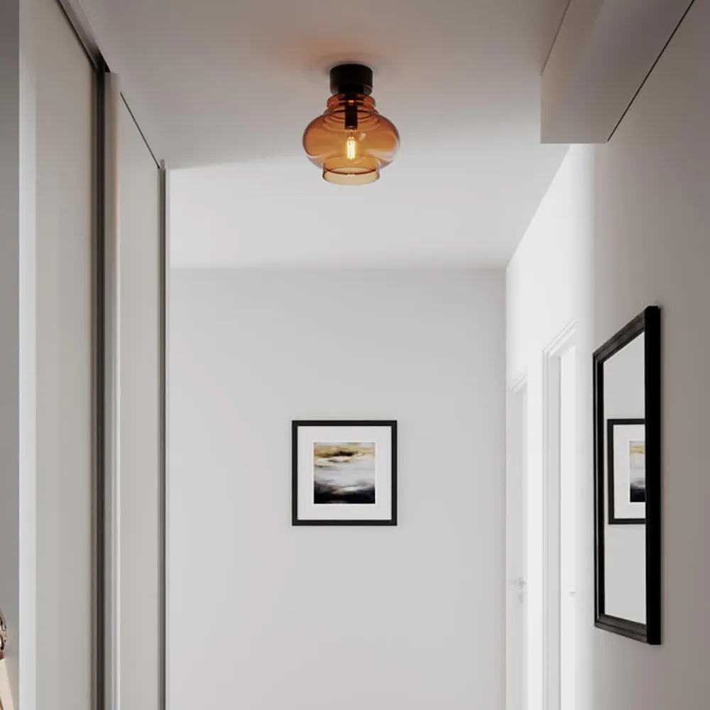 Dolores loftlampe Ø30 cm cognac