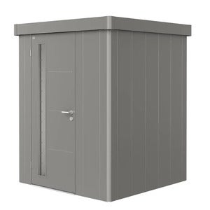 Neo 1A haveskur med standarddør, metallisk kvartsgrå