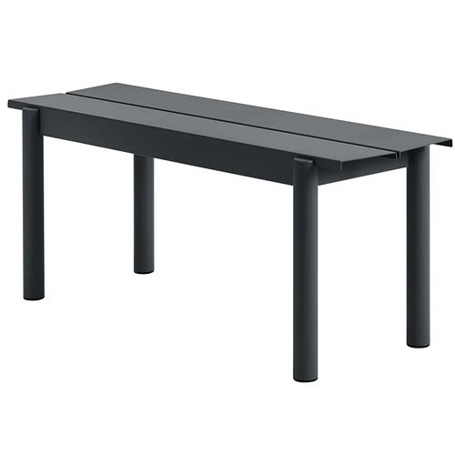 Linear Steel Bænk 110x34 cm Anthracite Black 