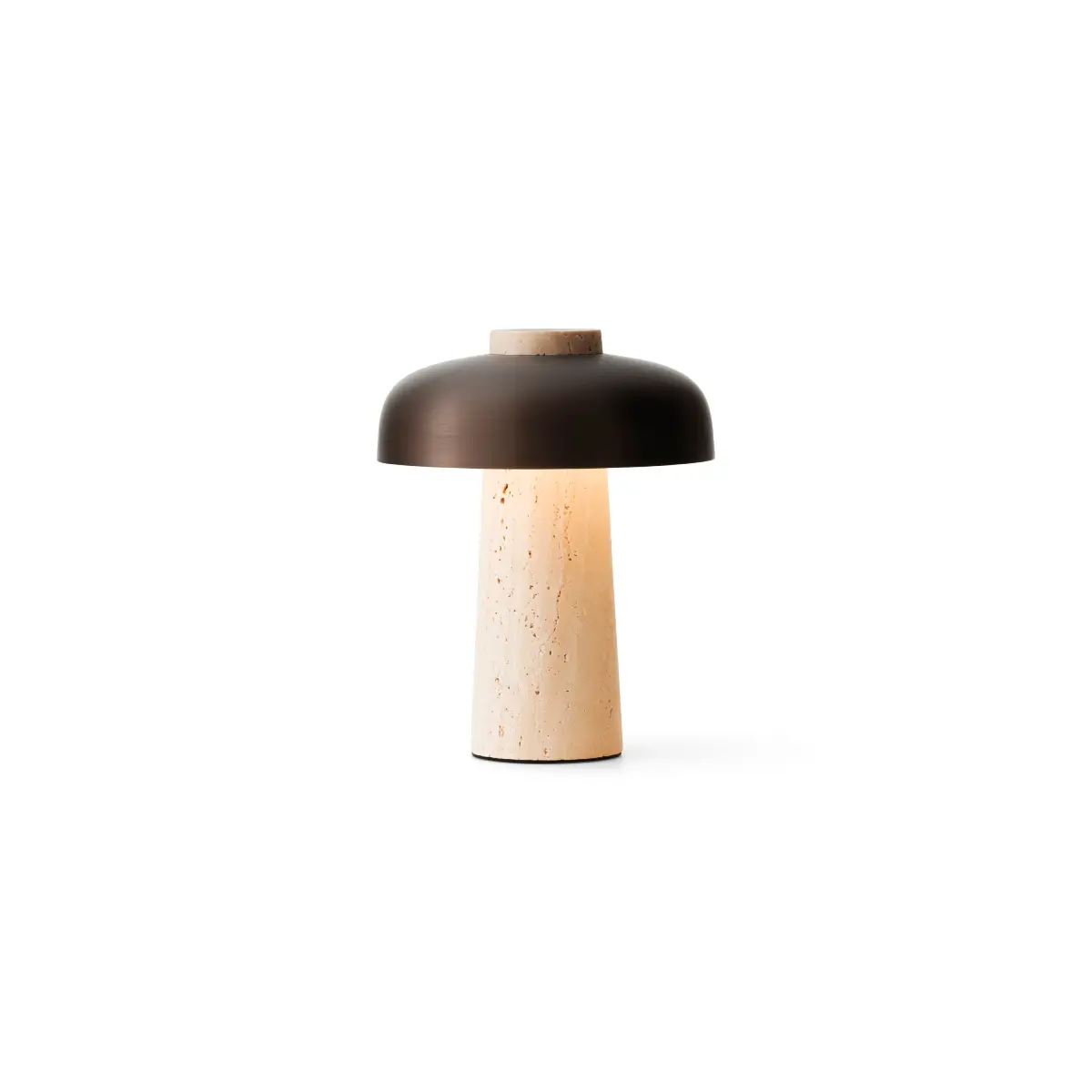 Audo CPH, Reverse bærbar bordlampe Travertine, Sand/Aluminium, Bronzet