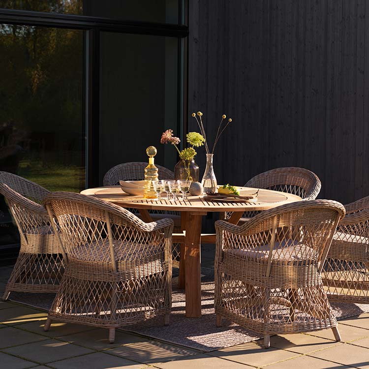 Kamille Lænestol Beige inkl. sidde- og rygpude