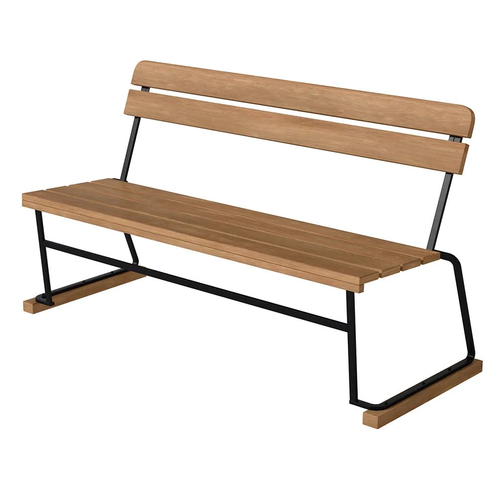 Grythyttan Stålmöbler, Sofa 3 teak / sort
