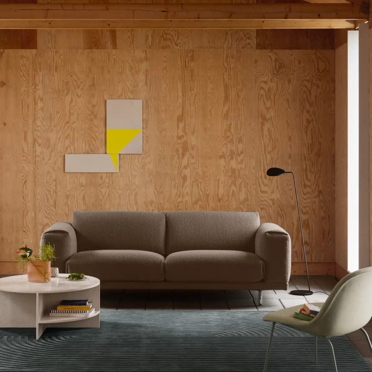Relevo tæppe Quattro - 200 x 300 cm - Sage Green Muuto
