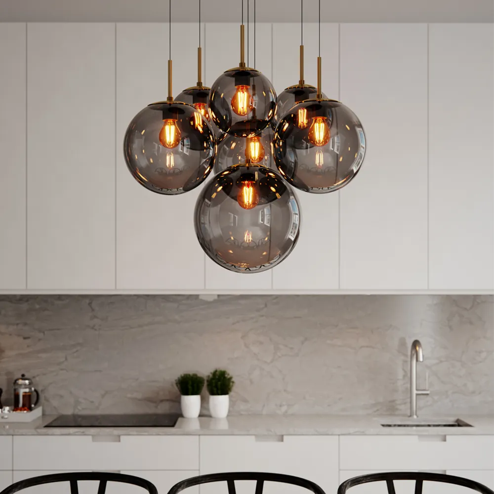 Laura loftslampe Ø53cm Sort/røggrå