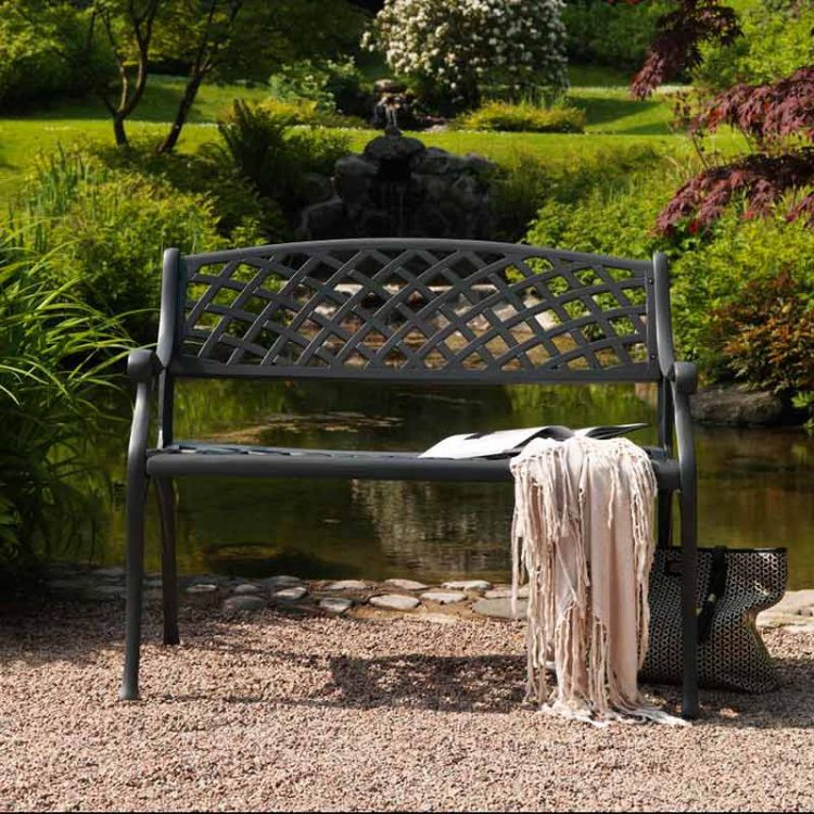 Arras 2-pers. Sofa Antracit Aluminium Brafab