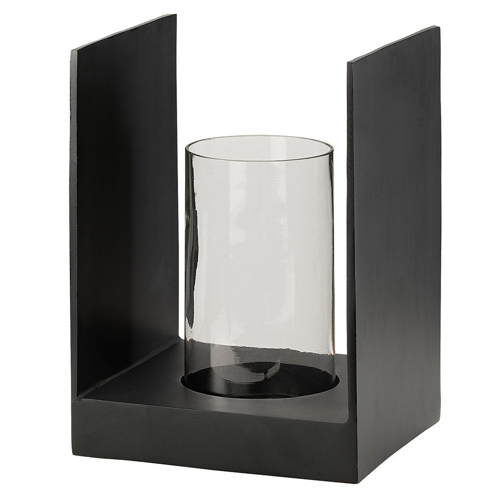 Lygte/Lanterne Mancini S Sort Artwood