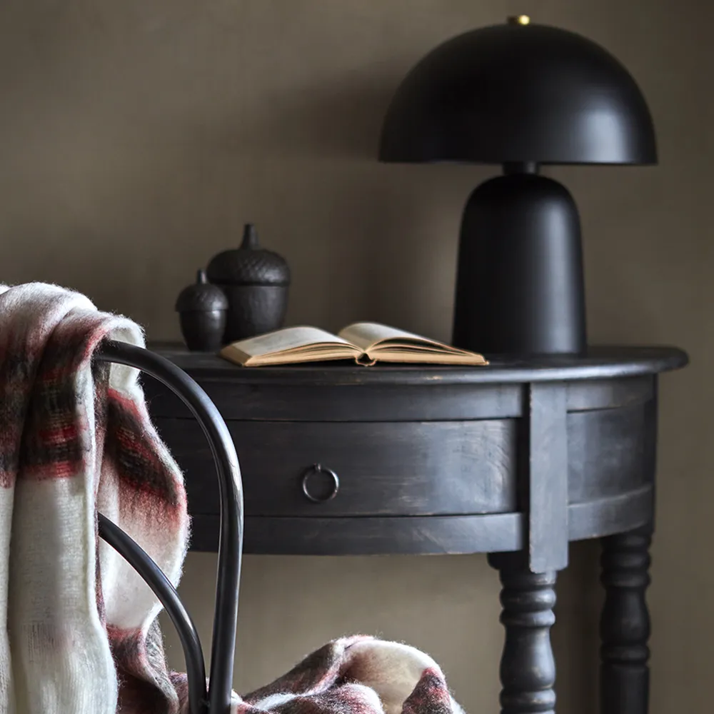 Fungi bordlampe sort