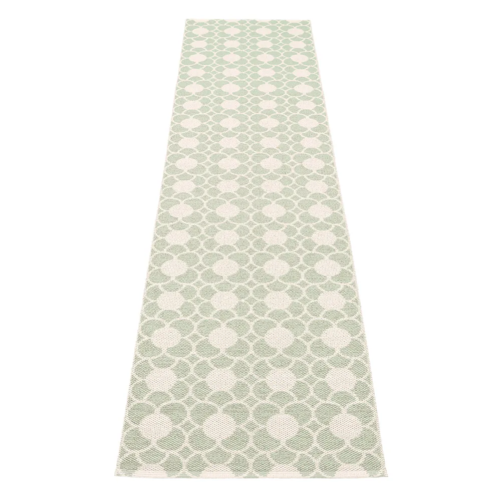 Pappelina, Anya tæppe Misty Mint/Vanilla 70 x 300 cm