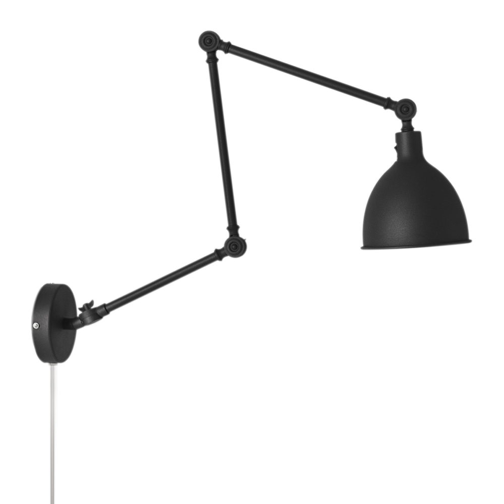 by Rydéns Bazar væglampe l61,5-122 cm sort
