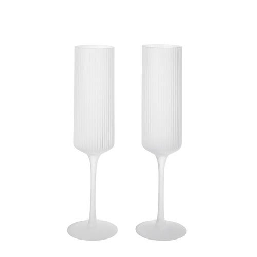 Champagneglas 2-pak Ripple Frosted
