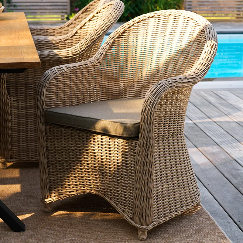 Paulina Lænestol Beige Polyrattan Brafab