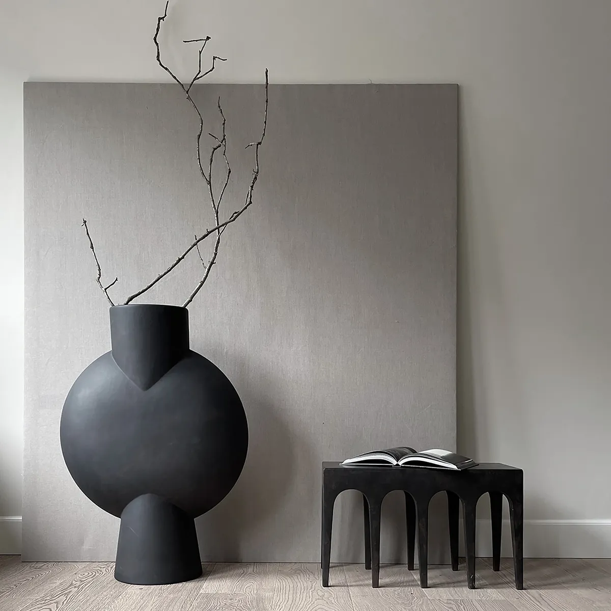 Håndmalet vase Sphere Bubl Giant Coffee H100 cm