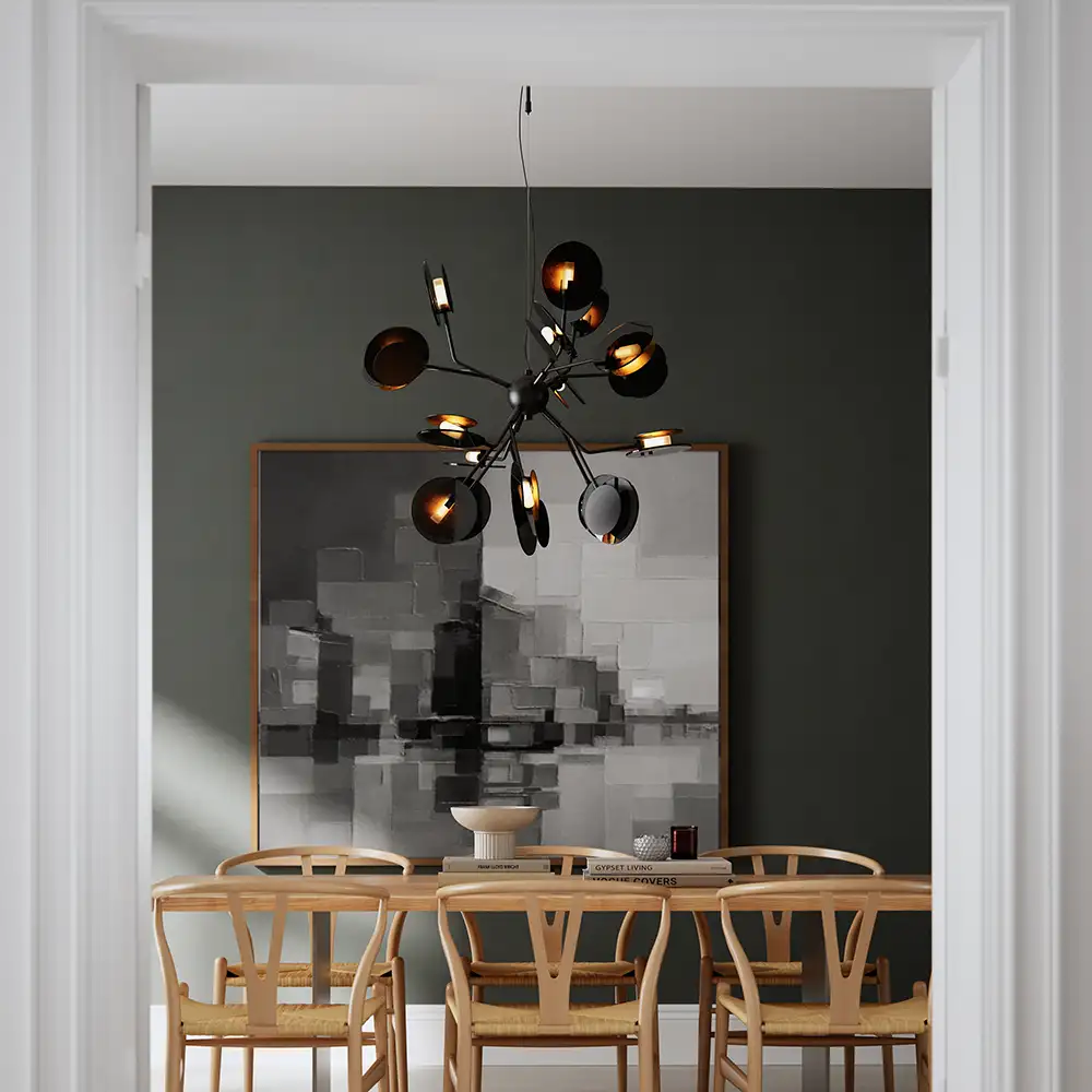 Turno loftlampe Ø80cm Sort