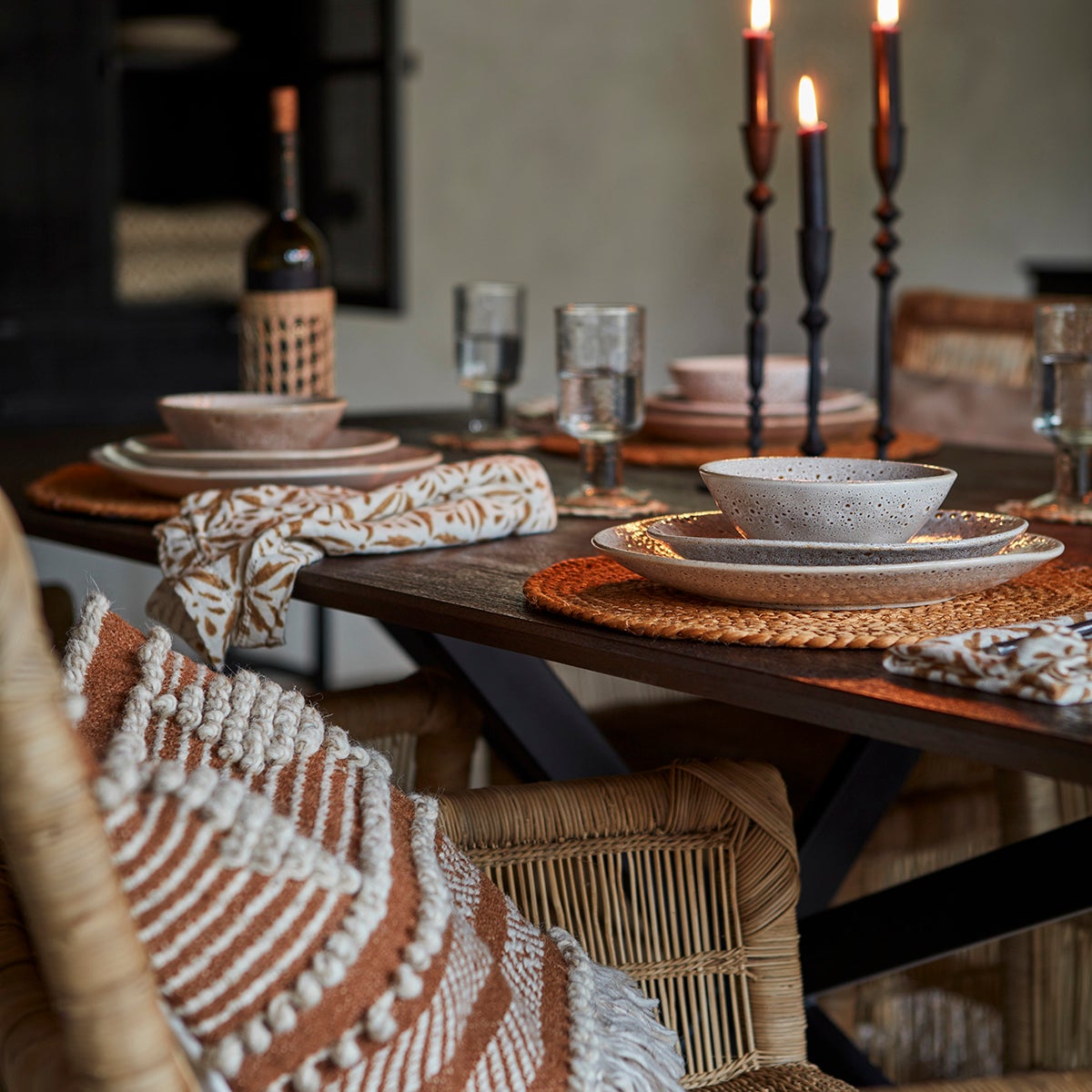  MINNA pudebetræk rust/beige