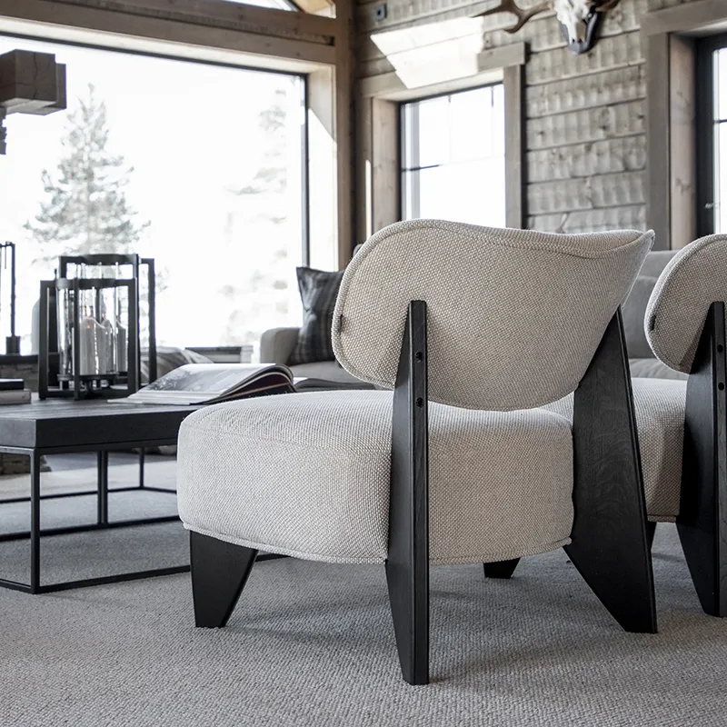 Cadiz stoflænestol Quiet cream