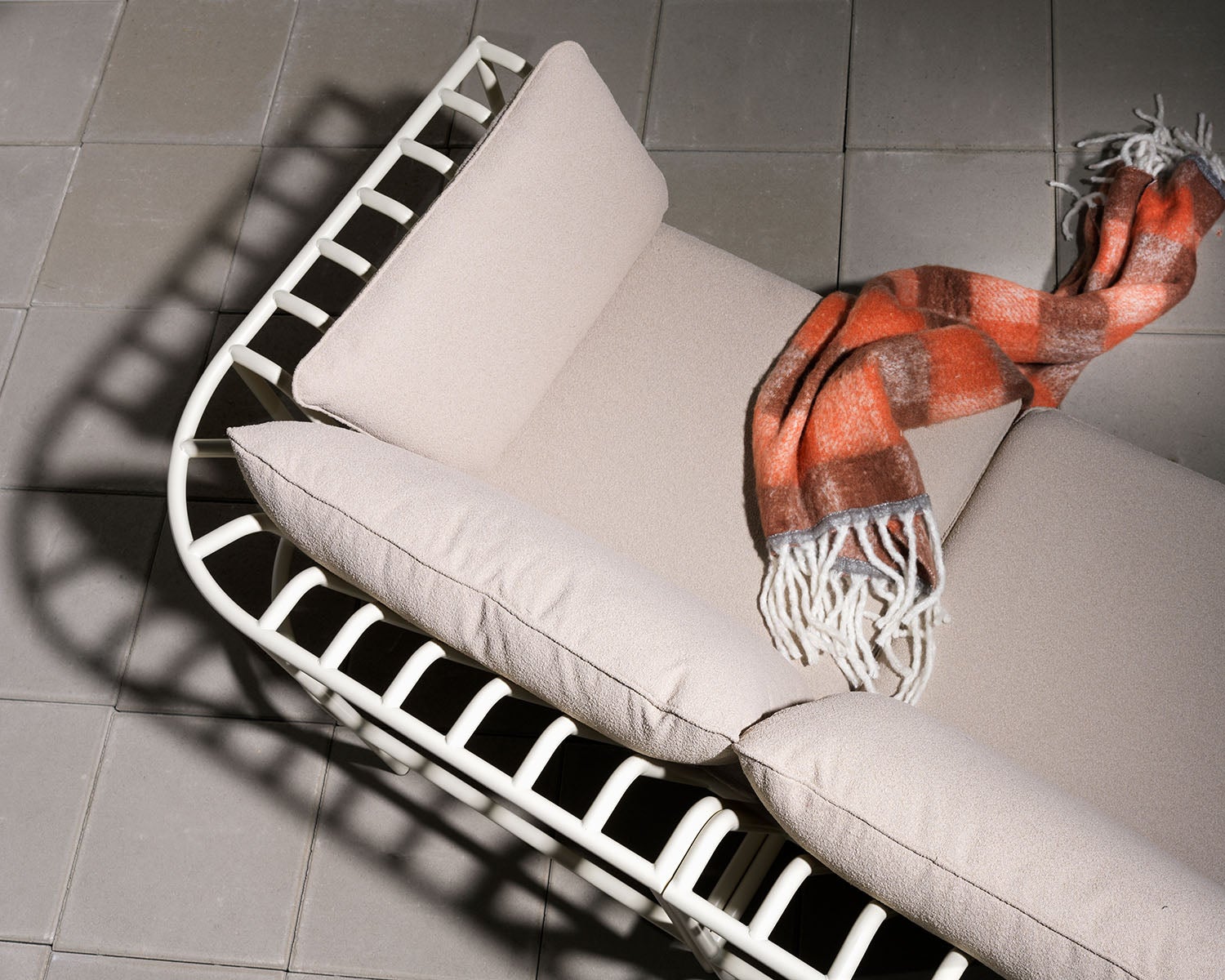 Collier midterste sektion  Pearl white / Teddy beige