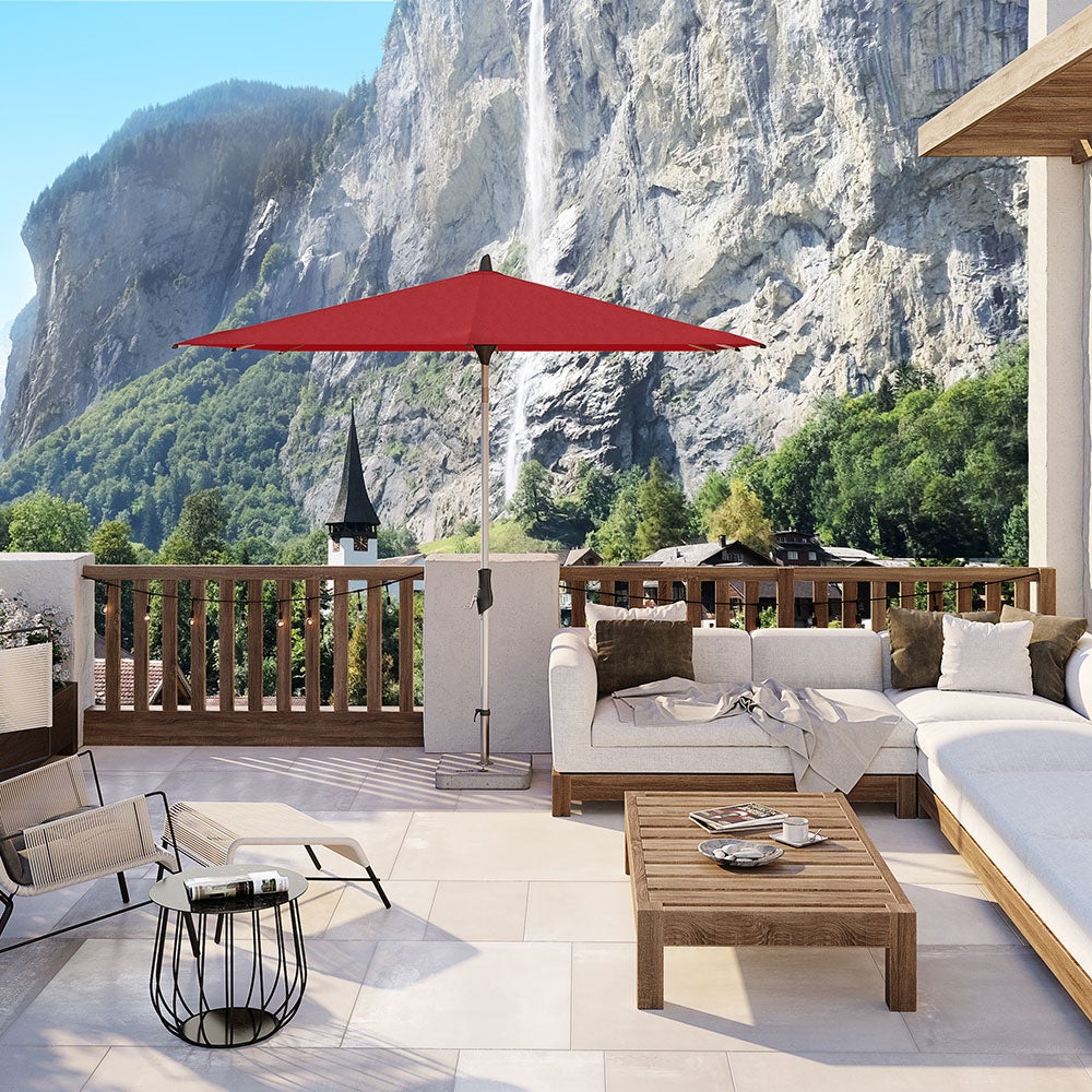 Alu-twist parasoll 330 cm #151 ash 