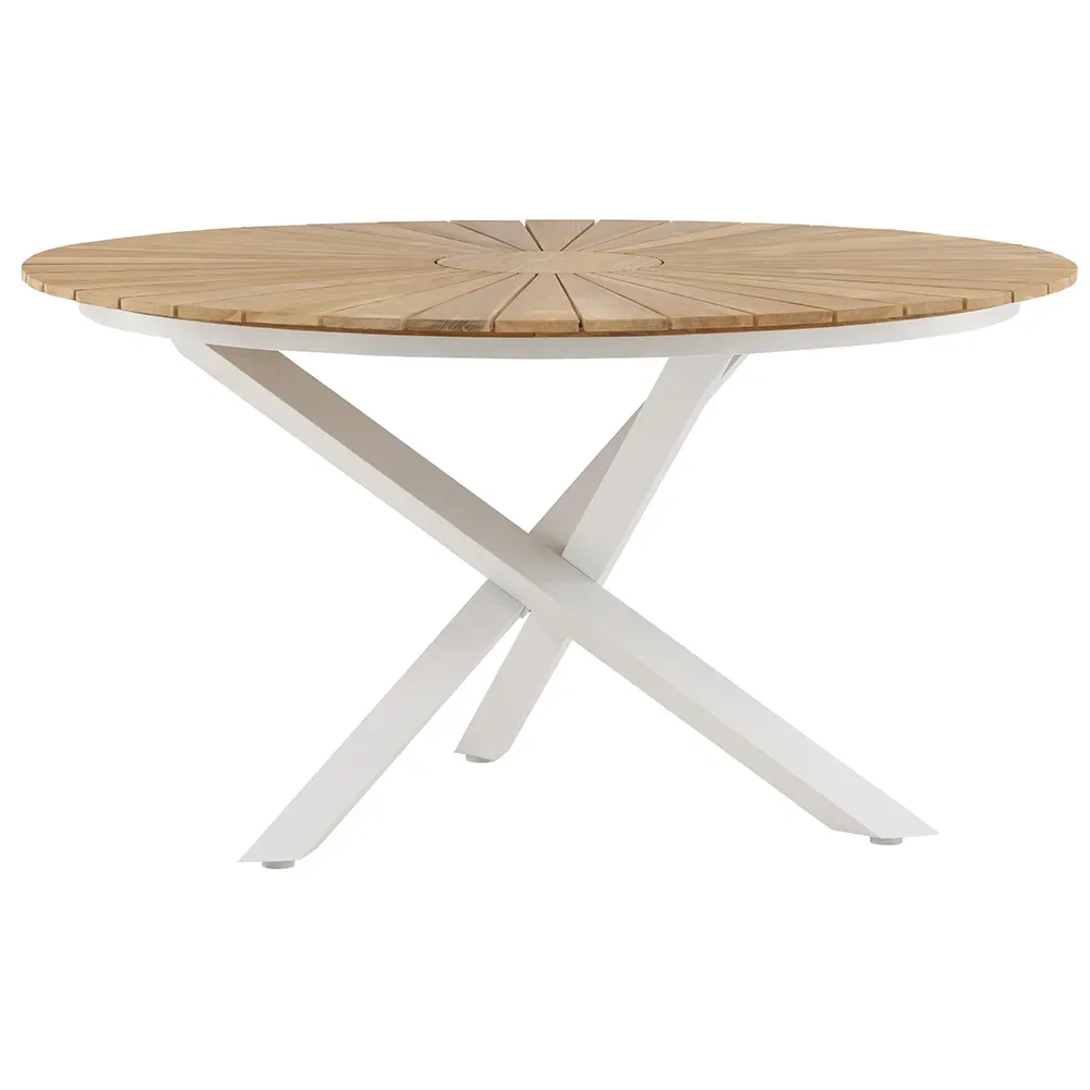 Mexico spisebord Ø140 cm Hvid/Teak