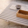 Sticks platform sofabord Sand aluminium