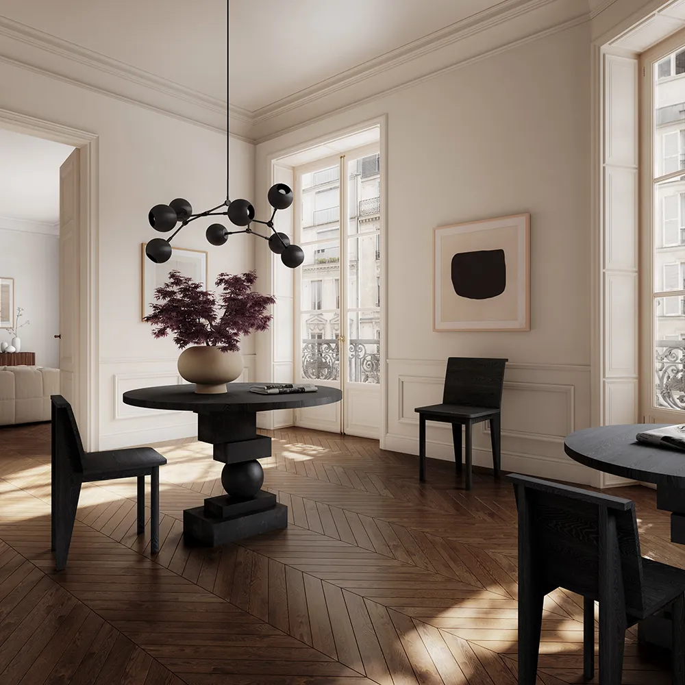 Brutus Slim Spisestol - Kaffe Sort Eg