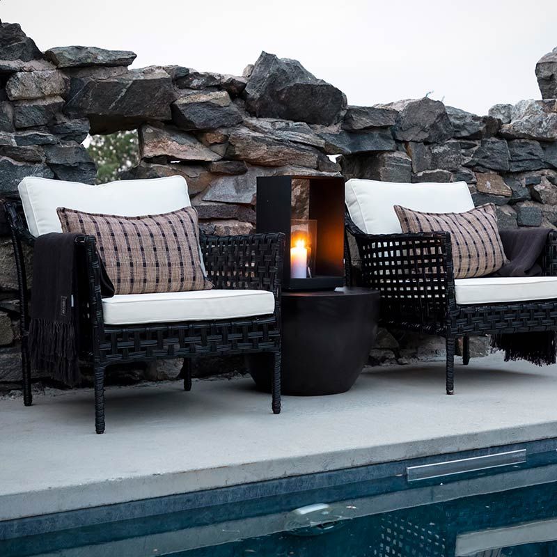 Lænestol Santa Monica Sort Polyrattan Ekskl. Hynde Artwood