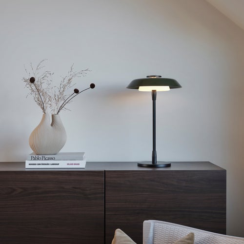 Horisont bordlampe H475 mat sort/blank skovgrøn