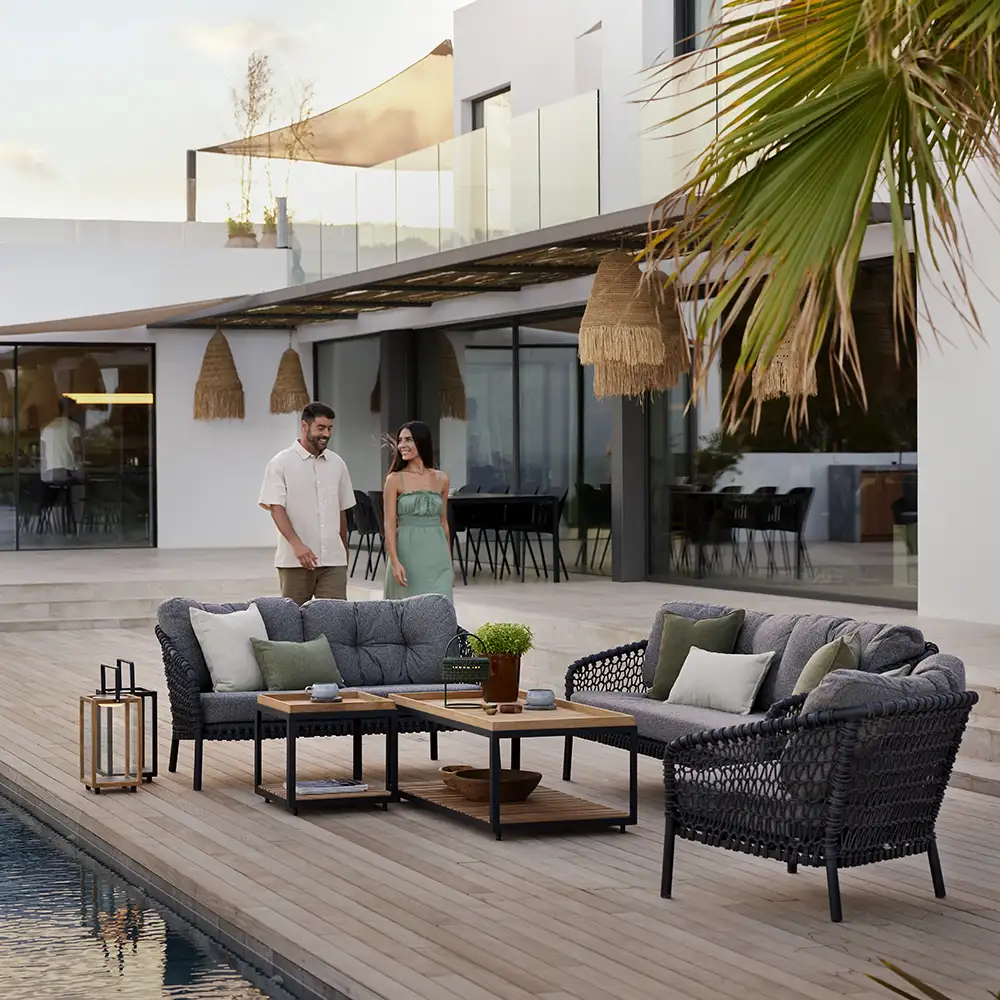 Ocean loungefåtölj dark grey Soft Rope