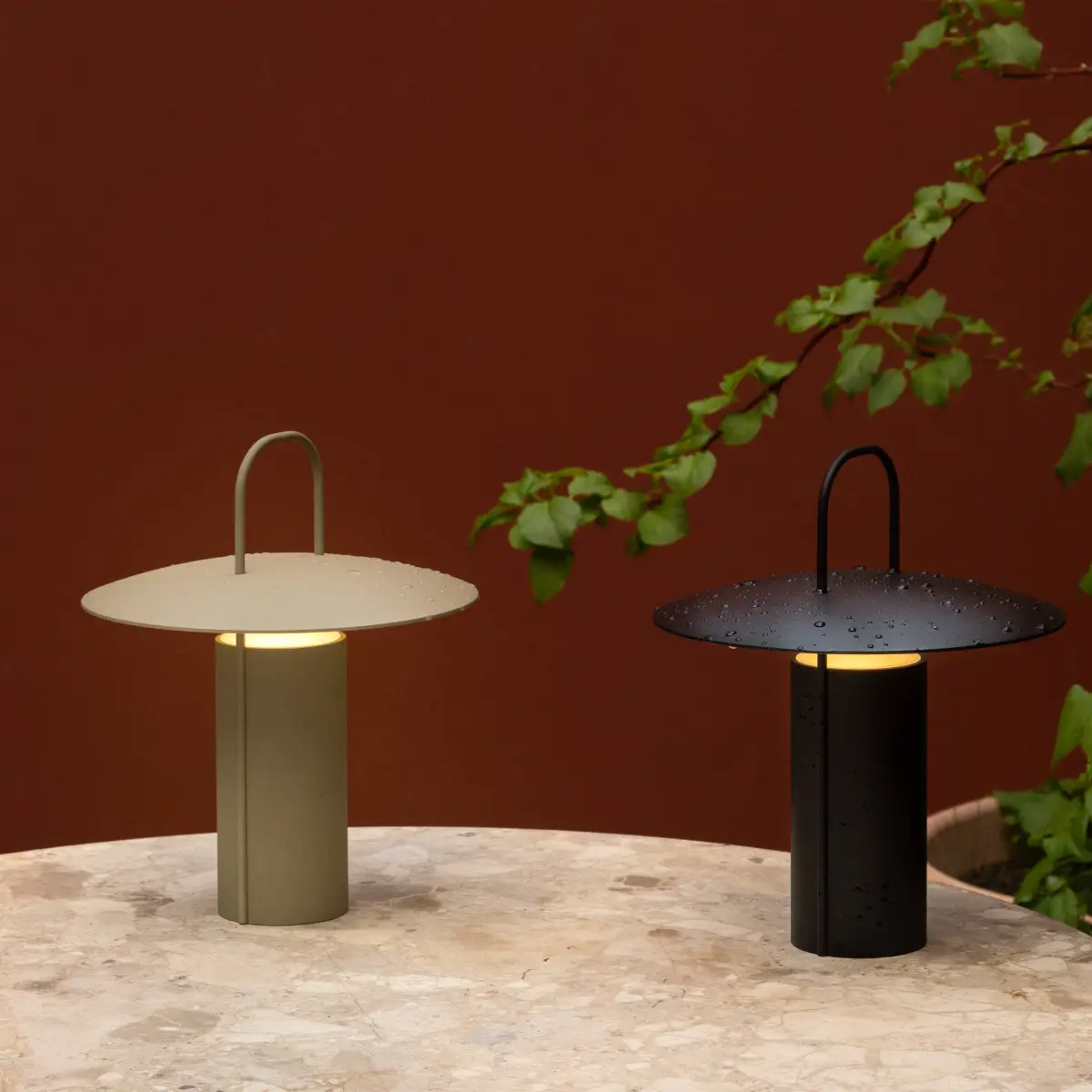 Ray Transportabel lampe Aluminium Dusty Green