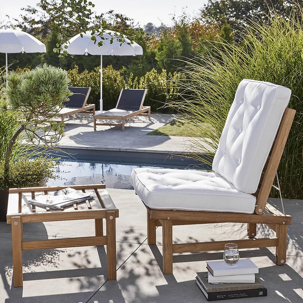 55x55cm skammel teak 