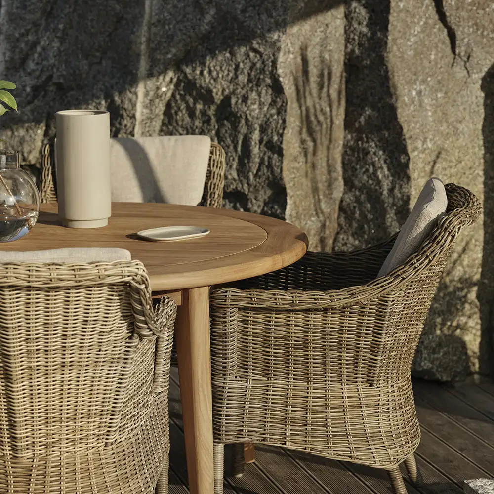 Lenora Stol/Karmstol Polyrattan Inkl. Siddehynde Brafab