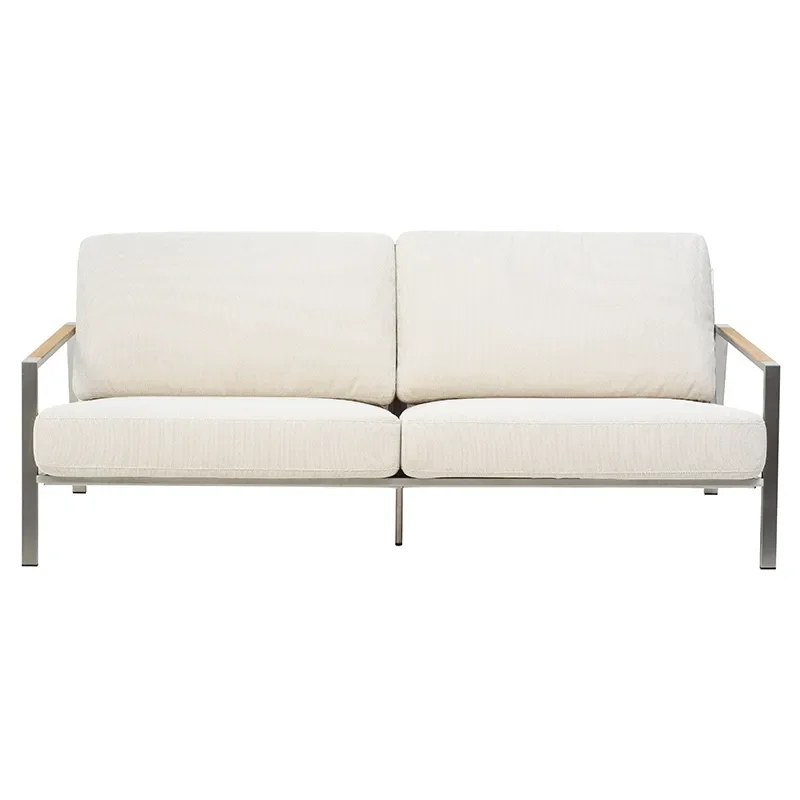 Naos 2,5-pers. sofa  Stainless steel / Dot beige