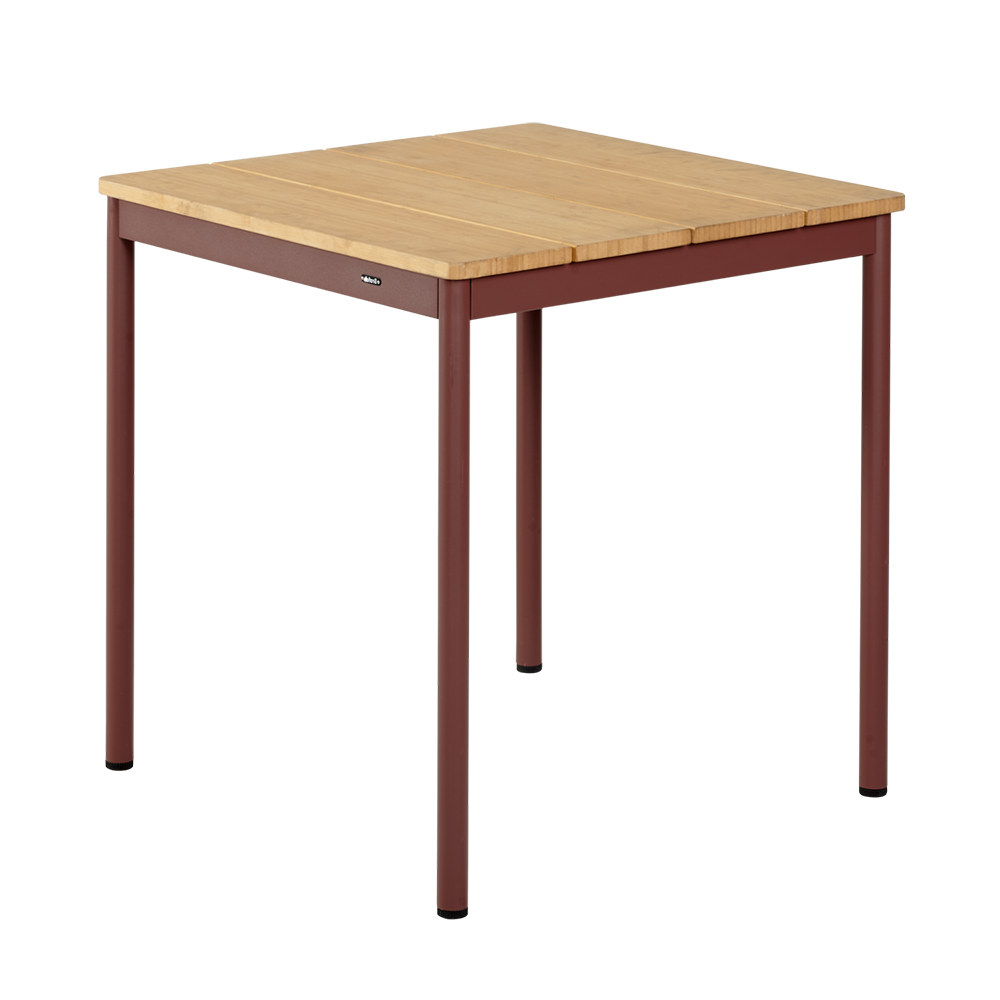 Brafab, Nox Bistro bord 70x70 - Bambus/Zin Red
