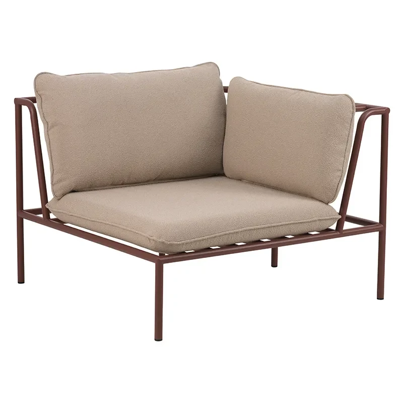 Brafab, Collier hjørnestykke  Zin red / Teddy beige