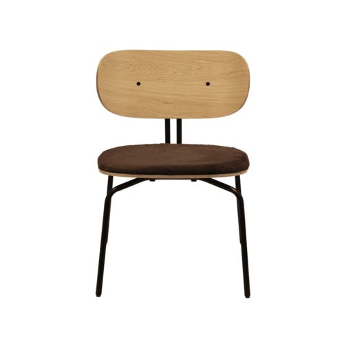 Curious lLounge Chair Eg/Sort Teddy Brown