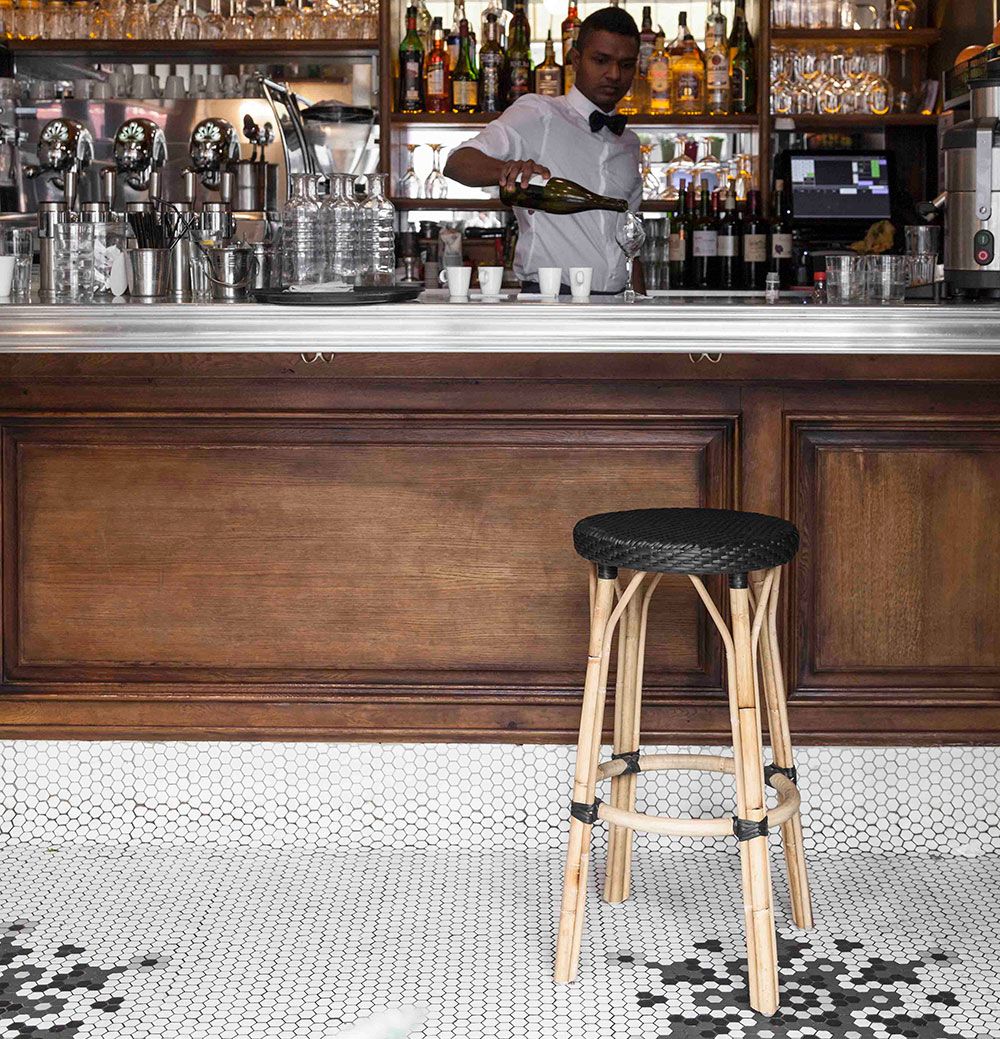 Simone Høj Barstol Sort