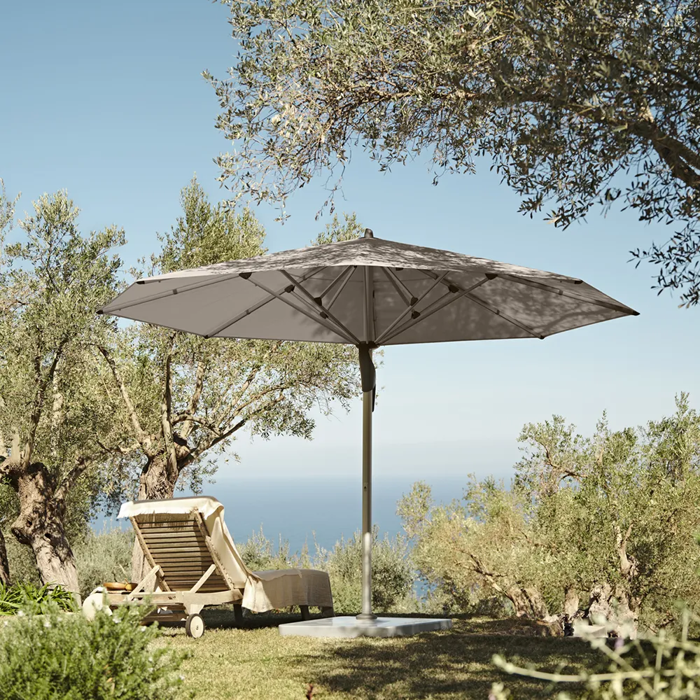 Fortello 400 cm parasol alu Cat.5 805 Walnut