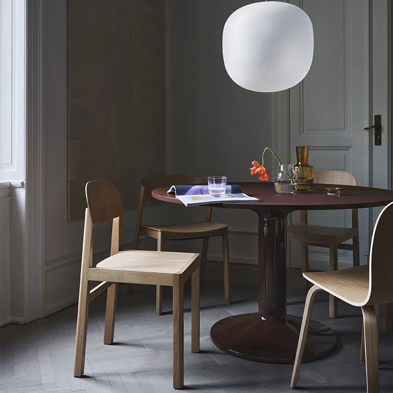 Midst spisebord 120 cm - Dark Red Linoleum Dark Red