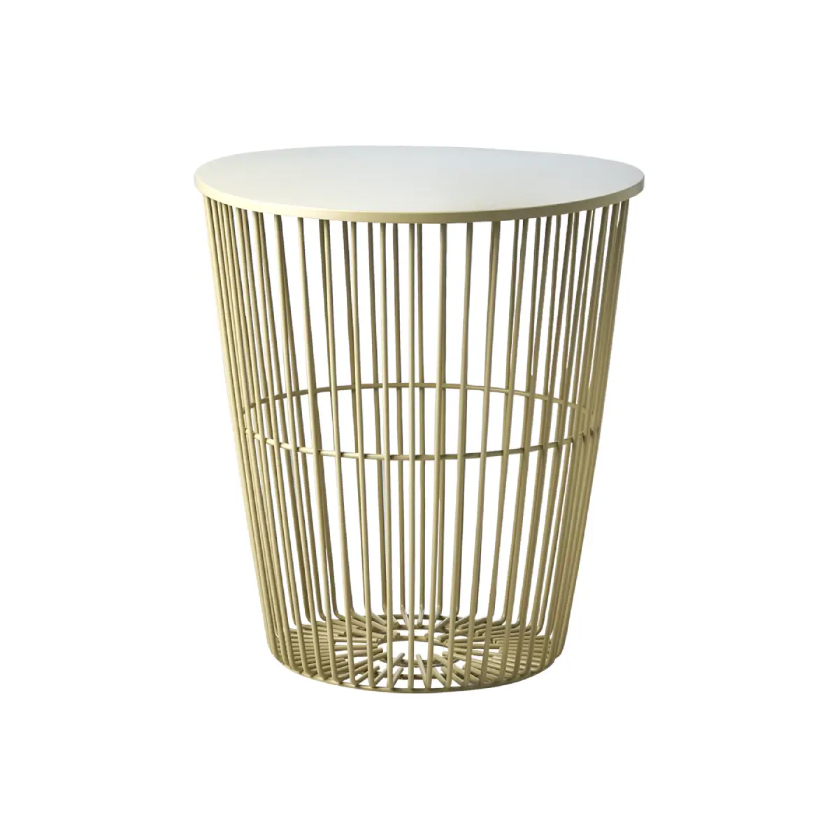MARSTRAND Sofabord/kurv Beige Ø40xH45 cm