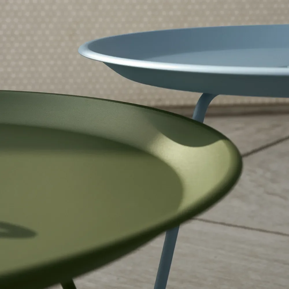 EYELET sidebord Ø57,5 olivengrøn