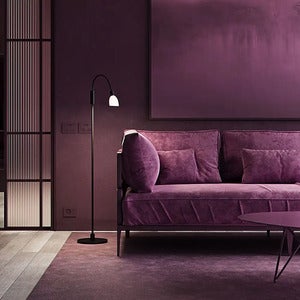 Cut gulvlampe duo sort G9