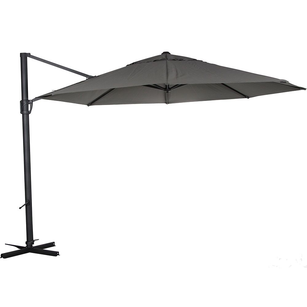 Brafab Fiesole fritsvævende parasol antracit/grå 350 cm