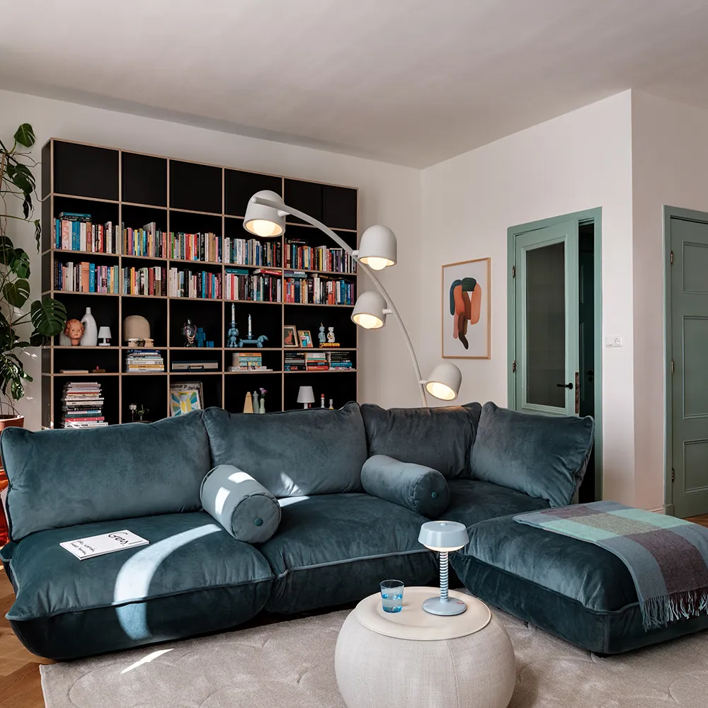 Sumo Hjørnemodul Velvet Recycled Petrol